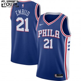 Philadelphia 76ers Joel Embiid 21 Nike 2020-2021 Icon Edition Lasten Pelipaidat Swingman